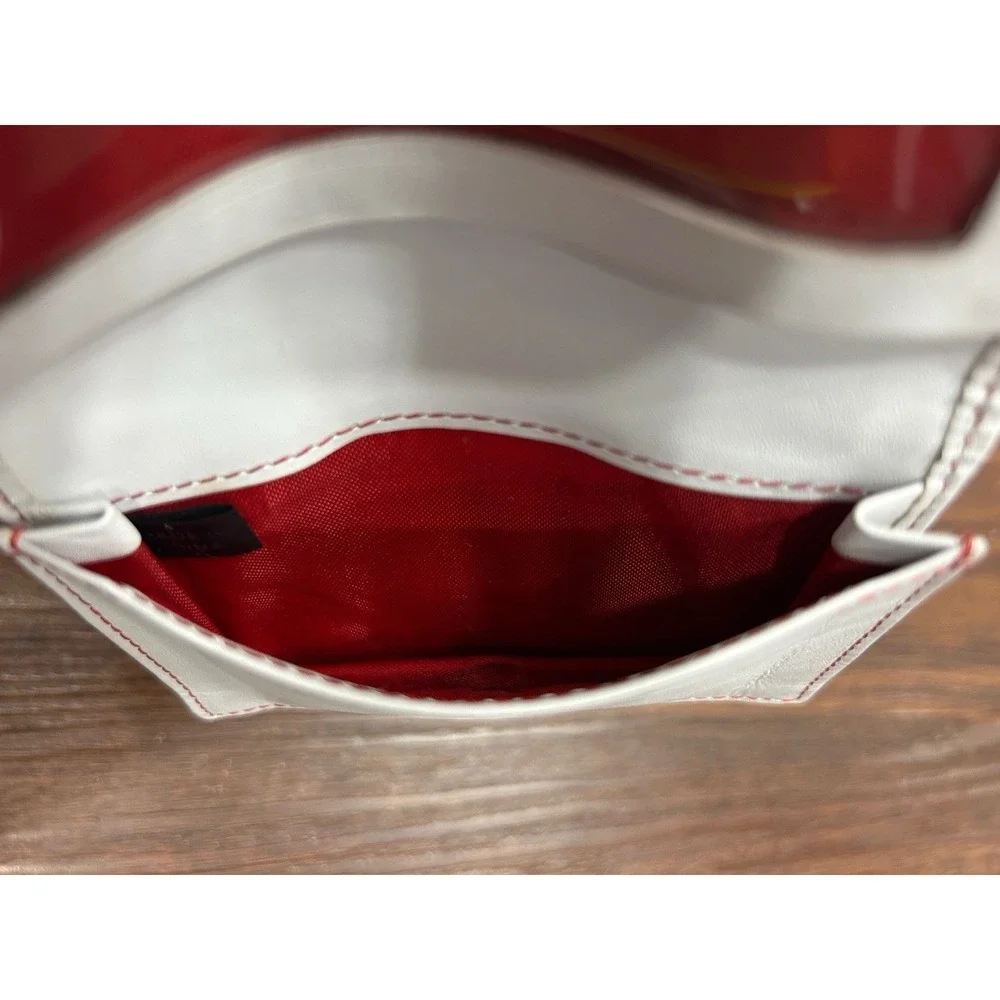PGA Tour Wallet Red/White Leather‎ Slim Billfold Card Holder